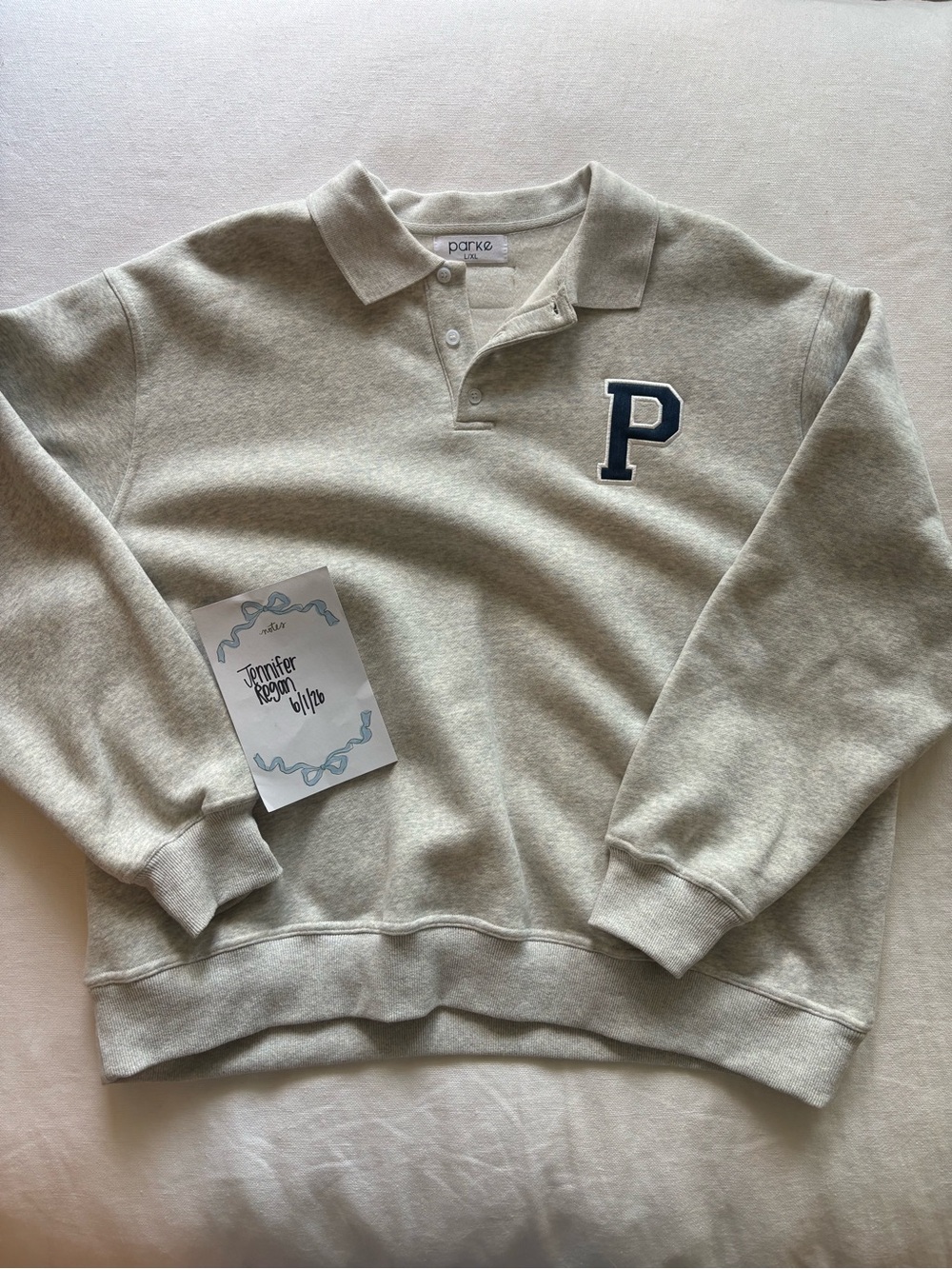 Parke Rugby Sweatshirt L/XL NWOT